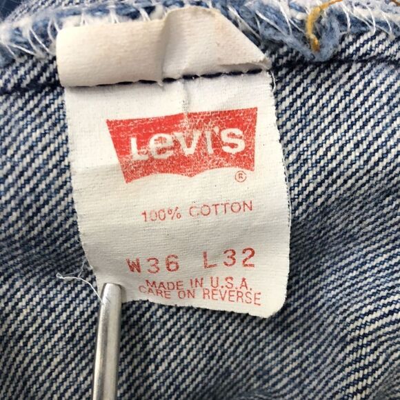 Vintage 1991 Levi’s 505 35x31 Made in USA Medium Wash Straight Leg Regular Fit - Picture 8 of 13